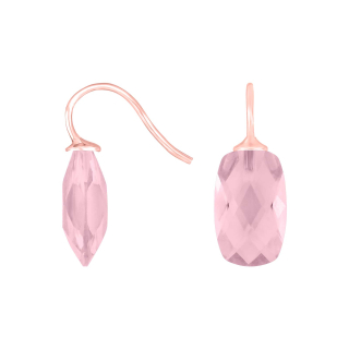 Rosév. S. Ohrring Quarz-Glas Facettiert Farbe11