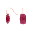 Rosév Silber Ohrring Quarz-Glas Facettiert Farbe28