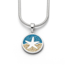 "Seestern" rhod. Strands./Steins.blau Silb.925