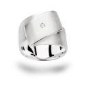 925/- Ring Kratzmat, dia. 0,03CT WP1
