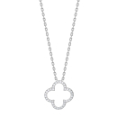 Rhodinierte Silber Halskette Kleeblatt PAMELANOR