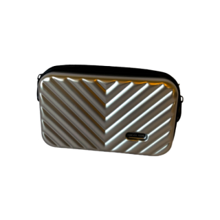 Koffertasche silber metallic ( mit Schultergurt ) RS