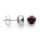 925/- Ohrstecker matt., Granat 1,66ct