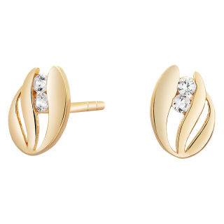 14kt. goldohrringe m/cz