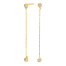 14kt. Goldohrringe m/dia. 0.02ct W/SI