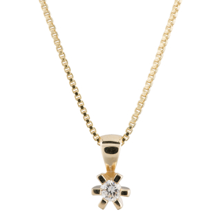8kt. Gold Anhänger mit Zirkonia