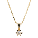 8kt. Gold Anhänger mit Zirkonia