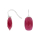 Rhod. Silber Ohrring Quarz-Glas Facettiert Farbe28
