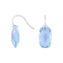 Rhod. S. Ohrring Quarz-Glas Facettiert Farbe36