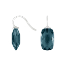 Rhod. S. Ohrring Quarz-Glas Facettiert Farbe42