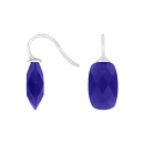 Rhod. S. Ohrring Quarz-Glas Facettiert Farbe45