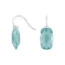 Rhod. S. Ohrring Quarz-Glas Facettiert Farbe47