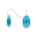 Rhod. S. Ohrring Quarz-Glas Facettiert Farbe48