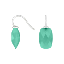 Rhod. S. Ohrring Quarz-Glas Facettiert Farbe49