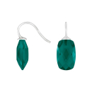 Rhod. S. Ohrring Quarz-Glas Facettiert Farbe53