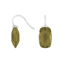 Rhod. S. Ohrring Quarz-Glas Facettiert Farbe61