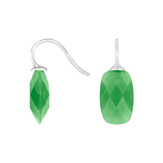 Rhod. S. Ohrring Quarz-Glas Facettiert Farbe65