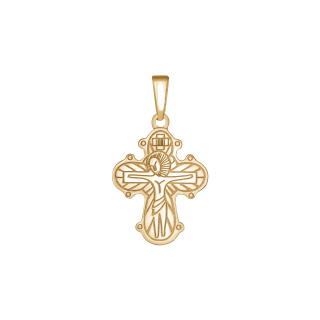 14kt. Goldkreuz m/Isländish Vaterunser 22mm