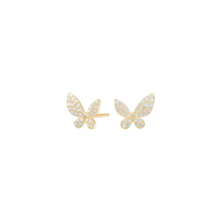 Verg. Silber Ohrringe Schmetterling m/cz