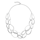 925/- Collier matt., RundankerKette, 50cm + 4cm