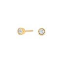 14kt. Goldohrringe m/dia. 0.20ct W/SI