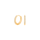 14kt. Goldohrringe m/dia. 0.05ct W/SI