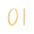 14kt. Goldohrringe m/dia. 0.11ct W/SI