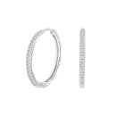 14kt. Weissgoldohrringe m/dia. 0.11ct W/SI