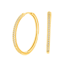 14kt. Goldohrringe m/dia. 0.15ct W/SI