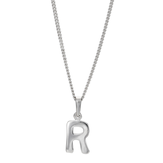 Rhod. Silberanhänger "R" 12mm