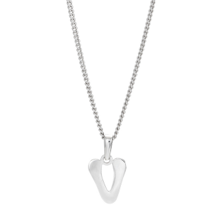 Rhod. Silberanhänger "V" 12mm