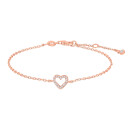 Rosévergoldetes Armband AIDANOR 7mm 17+3cm