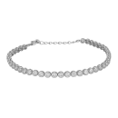 Rhodiniertes Silber Tennisarmband mit Zirkonia