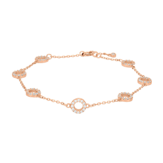 Rosévergoldetes Sil Armband ANNANOR 6mm