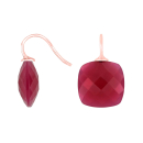 Rosév Silber Ohrring Quarz-Glas Facettiert Farbe28