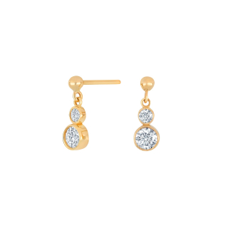 8kt. Goldohrringe m/cz