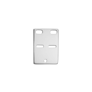 Siersbøl Silber Rhodinierter ID plate 20x14mm