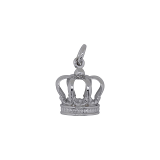 Siersbøl Silber Rhodinierter Anhänger/Charm Krone