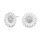 Rhod. Silberohrringe Margerite 15mm