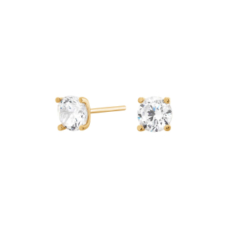 8kt. Goldohrringe m/5,5mm cz