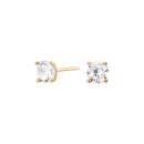 8kt. Goldohrringe m/5,5mm cz