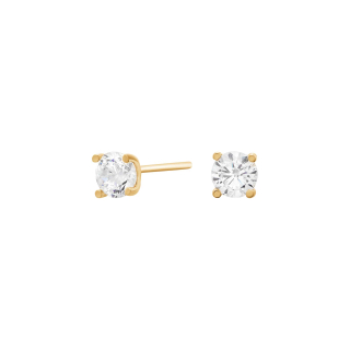 8kt. Goldohrringe m/4,5mm cz