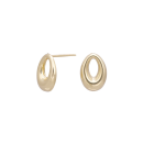8kt. Goldohrringe Oval