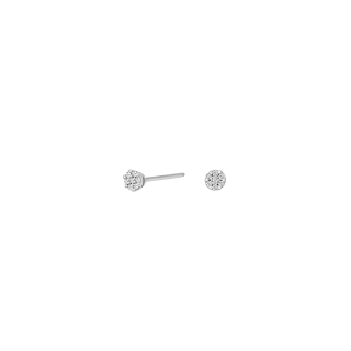 14kt. Weissgoldohrringe m/dia. 0.04ct W/SI