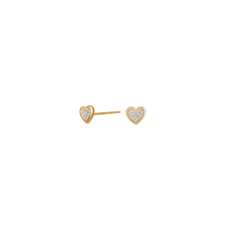 14kt. Goldohrringe Hertz m/dia. 0.05ct W/SI