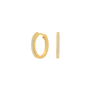 14kt. Goldohrringe m/dia. 0.10ct W/SI
