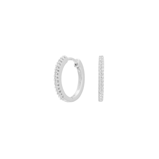14kt. Weissgoldohrringe m/dia. 0.10ct W/SI