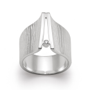 925/ - Ring matt./Gebüstet/Poliert, Dia. 0,02ct W-SI