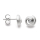 925/ - Ohrstecker matt., Brillanten 0,03ct W-SI