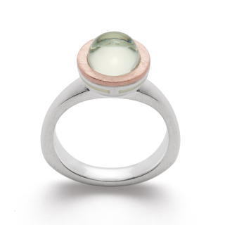 925/ - Ring, rosé vg. matt Grüner Amethyst 2,52CT